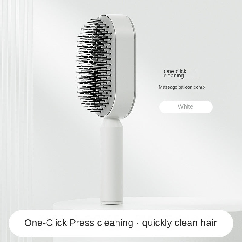 Self Cleaning Hair Brush For Women Massage Scalp Promote Blood Circulation Anti Hair Loss