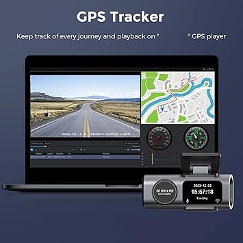 4K Ultra HD Smart Car Dash Camera (Front & Rear) ©