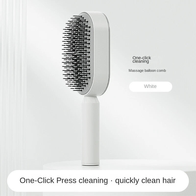 Self Cleaning Hair Brush For Women Massage Scalp Promote Blood Circulation Anti Hair Loss